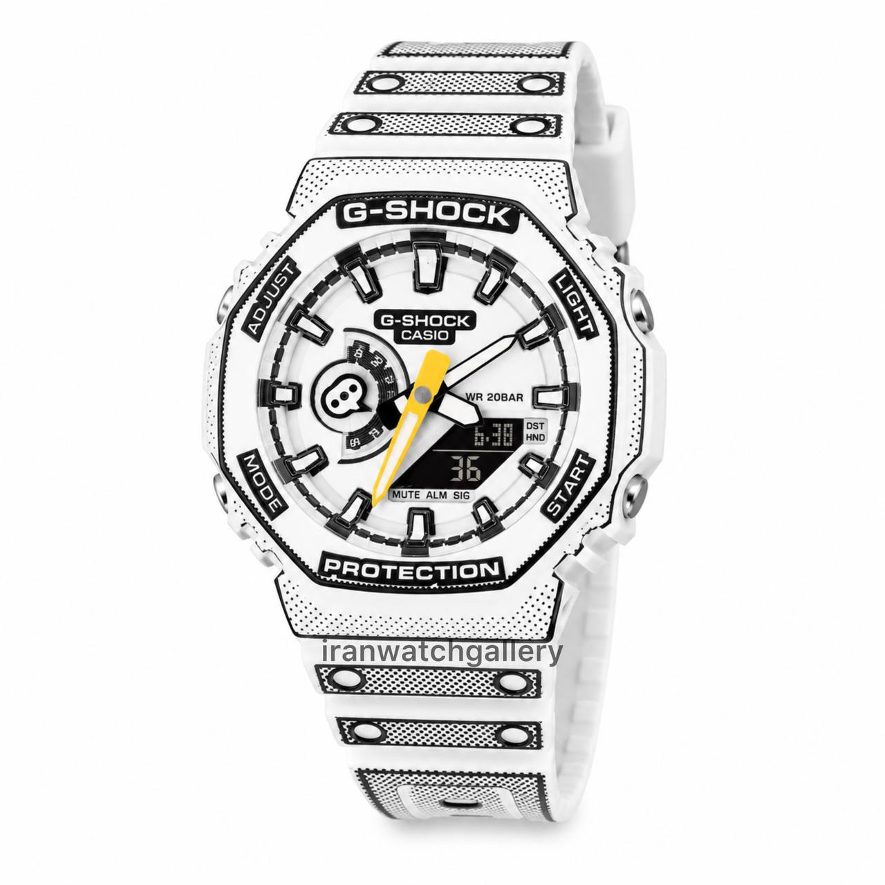 ساعت جیشاک GA-2100 کامیک سفید