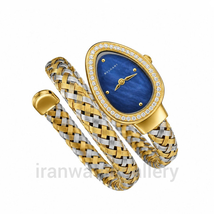 ساعت بولگاری مدل ماری دو رنگ طلایی سرمه ایی