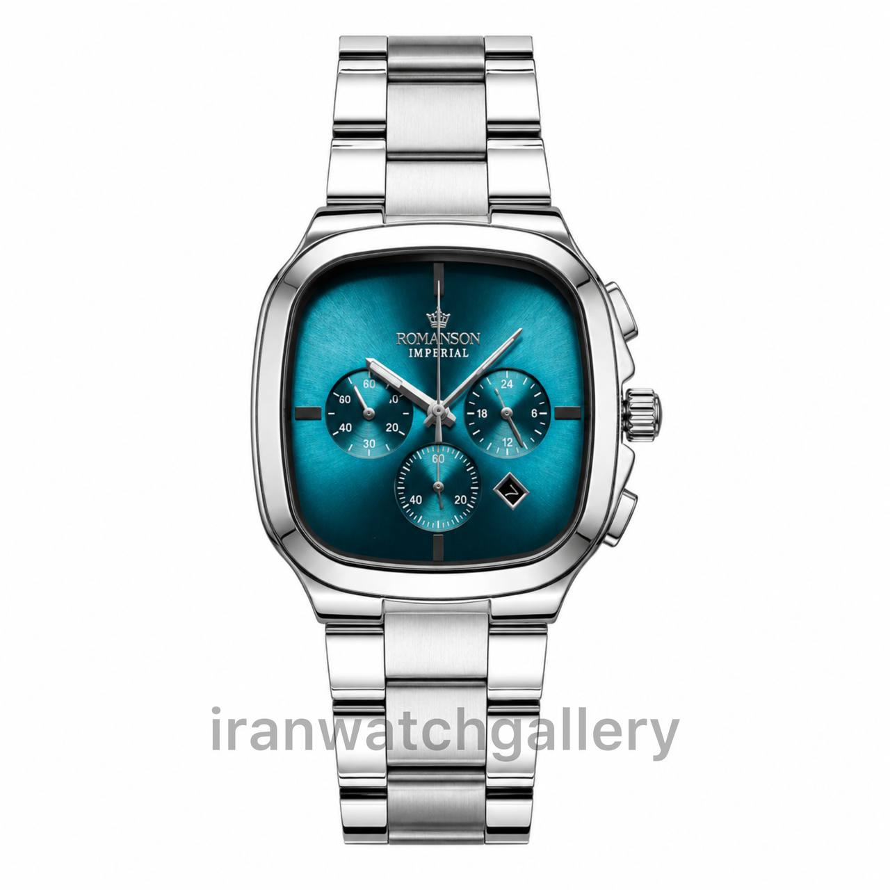 ساعت مردانه رومانسون ایمپریال کد ۱۴۱۲ استیل فیروزه ای
